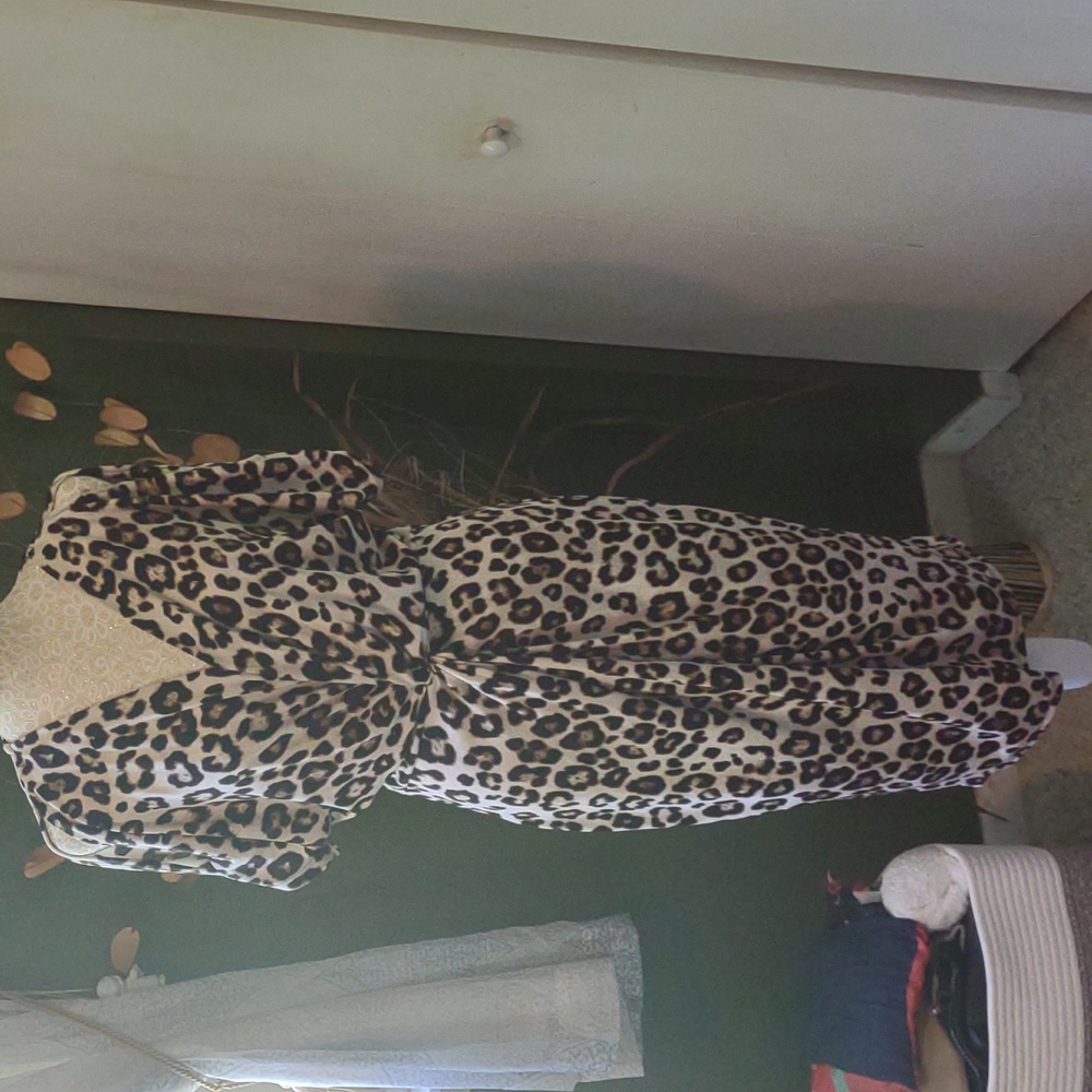 Jennifer Lopez midi animal print dress. Size Medium.